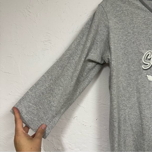 Disney Sleepy Seven Dwarfs Grey Sleep Shirt Nightgown Womens L Casual Comfy - Picture 3 of 9